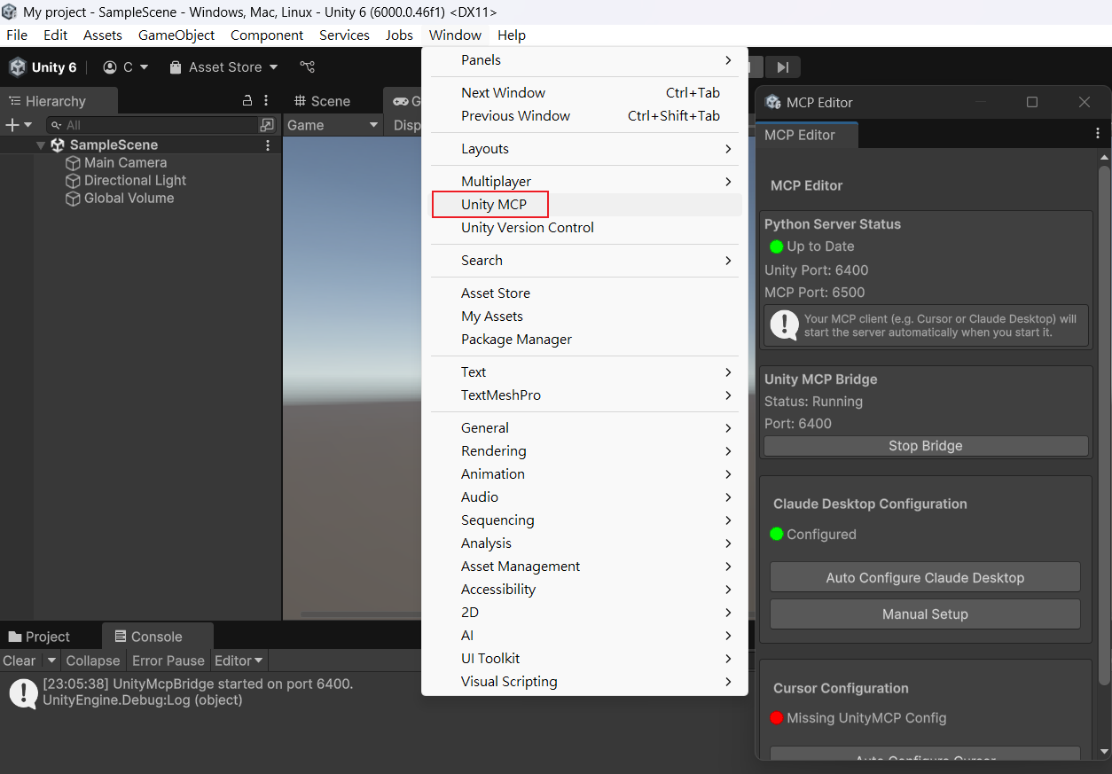 🔗 利用 Claude 的 MCP 功能，指定 Unity 3D 進行操作